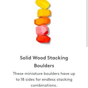 Lovevery Solid Wood Stacking Boulders